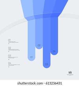 infographic design template, stripes in perspective