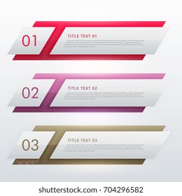 infographic design template for three steps