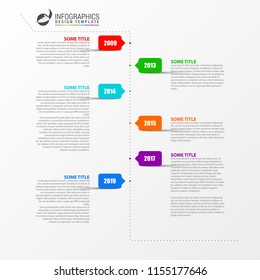 Infographic design template. Timeline concept with 6 steps. Can be used for workflow layout, diagram, banner, webdesign. Vector illustration