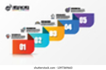 Infographic design template. Timeline concept with 5 steps. Can be used for workflow layout, diagram, banner, webdesign. Vector illustration