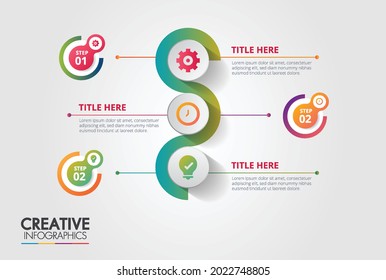 Infographic design template. Timeline concept with 3 steps. Can be used for workflow layout, diagram, banner, web design. Vector illustration