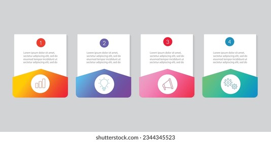 Infographic design template. Timeline concept with 4 steps
