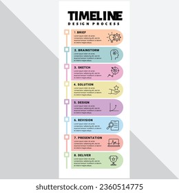 Infographic design template. Timeline concept