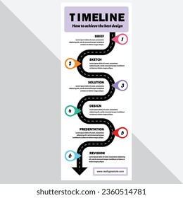 Infographic design template. Timeline concept