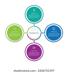 Infographic design template. Timeline concept with 4 steps.