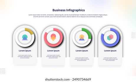 Infographic design template. Timeline concept with multi steps. Can be used for workflow layout, diagram, banner, webdesign. Minimal Business Info graphics template.