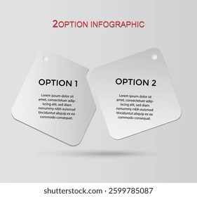 Infographic design template. Timeline concept with 2 square options. Can be used for workflow layout, Presentation, diagram, banner, Vector illustration with 2 columns options