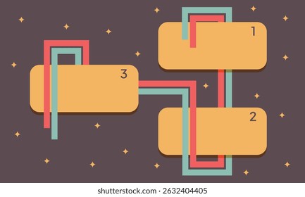 Infographic design template. Timeline concept with 3 steps. Can be used for workflow layout, diagram, banner, webdesign. Vector illustration