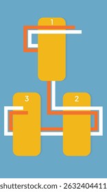 Infographic design template. Timeline concept with 3 steps. Can be used for workflow layout, diagram, banner, webdesign. Vector illustration