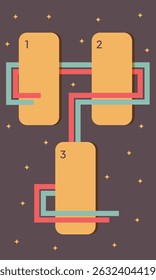 Plantilla de diseño infográfico. Concepto de línea de tiempo con 3 pasos. Se puede utilizar para el diseño del flujo de trabajo, diagrama, Anuncio, diseño web. Ilustración vectorial