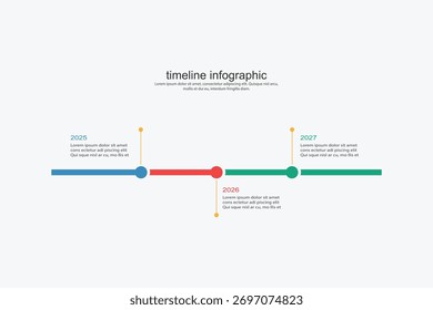 Infographic design template. Timeline concept with 5 steps