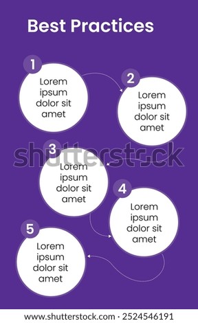 Infographic design template. Timeline concept with 5 steps. Can be used for workflow layout, diagram, banner, webdesign. Vector illustration