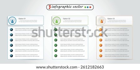 Infographic design template. Timeline concept with 3 steps. Can be used for workflow layout, Presentation, diagram, banner, Vector illustration with 3 columns options