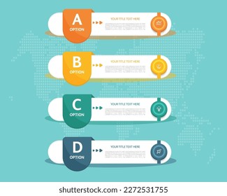 Infographic design template. timeline with icons and 4 options or steps. Can be used for process, presentations, layout, banner, web design vector illustration.