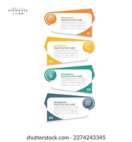 Plantilla de diseño infográfico. línea de tiempo con iconos y 4 opciones o pasos. Se puede usar para procesos, presentaciones, diseño, banner, diseño web de ilustración vectorial.