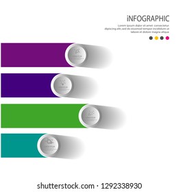 Infographic design template used for workflow layout, diagram, number options, web design vector