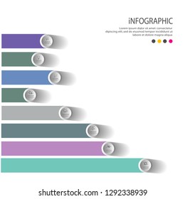 Infographic design template used for workflow layout, diagram, number options, web design vector