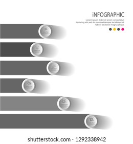 Infographic design template used for workflow layout, diagram, number options, web design vector