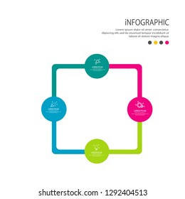 Infographic design template used for workflow layout, diagram, number options, web design vector