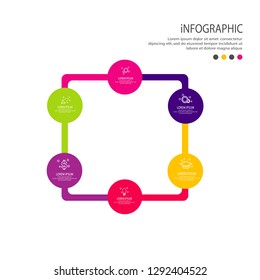 Infographic design template used for workflow layout, diagram, number options, web design vector