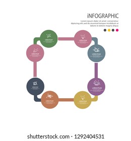 Infographic design template used for workflow layout, diagram, number options, web design vector