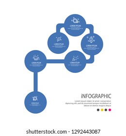 Infographic design template used for workflow layout, diagram, number options, web design vector