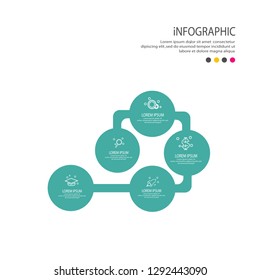 Infographic design template used for workflow layout, diagram, number options, web design vector