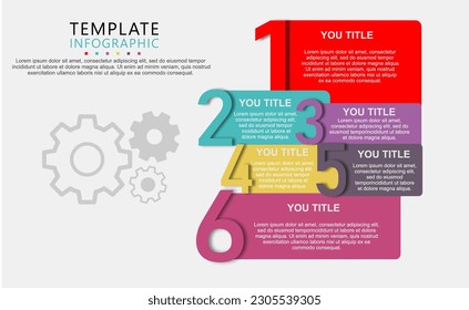 infographic design template vector illustration with icons and 6 options or steps.can be used for presentation process,layout,banner,data graph,presentation	