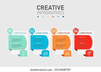 infographic design template vector illustration with icons and 6 options or steps.can be used for presentation process,layout,banner,data graph,presentation Creative Infographic
