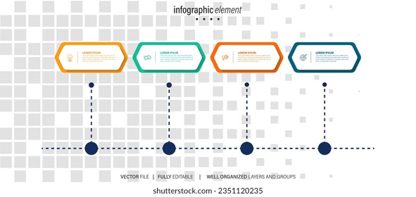 Infografische Design-Vorlage. Vektorgrafik.
