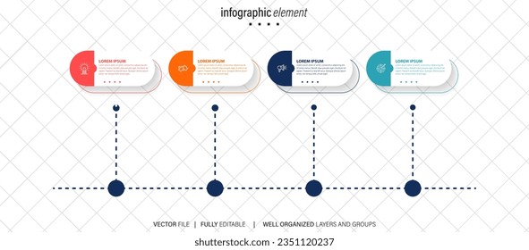 Plantilla de diseño infográfico. Ilustración vectorial.
