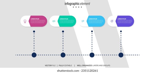 Plantilla de diseño infográfico. Ilustración vectorial.

