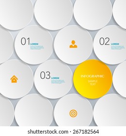 Infographic design template. Vector illustration can be used for workflow layout, diagram, number options, web design. EPS10