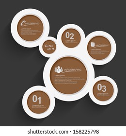 Infographic design template vector paper circular shape with a sleek and modern appearance