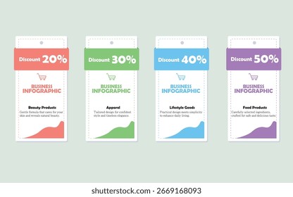 Plantilla de diseño infográfico para Diseño web. Anuncio creativo, Vector de etiqueta de producto.