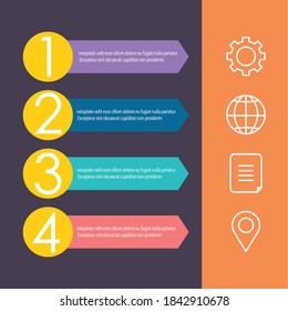 infographic design template for workflow layout diagram vector illustration