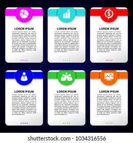 Infographic design template,3D Business concept with 6 steps or options, can be used for workflow layout, diagram, annual report, web design.Creative banner,label vector