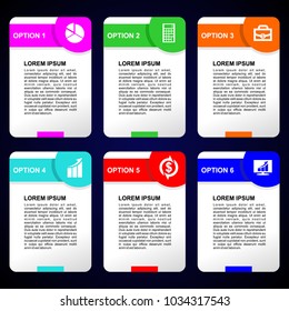 Infographic design template,3D Business concept with 6 steps or options, can be used for workflow layout, diagram, annual report, web design.Creative banner,label vector