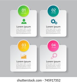 Infographic design template,3D Business concept with 4 steps or options, can be used for workflow layout, diagram, annual report, web design.Creative banner,label vector