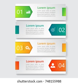 Infographic design template,3D Business concept with 4 steps or options, can be used for workflow layout, diagram, annual report, web design.Creative banner,label vector
