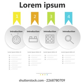 Infografische Design-Vorlagen für Wirtschaft und Bildung können ersetzt werden. Vektorgrafik. Informative Infografik.