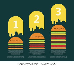 Infographic design templates for business food and education can be replaceable. Vector illustration.