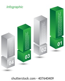 Info-graphic design templates in the form of a 3D box. Idea to display, ranking and statistics.