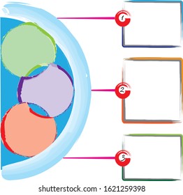infographic design with three items