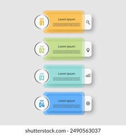 Infographic design timeline process with square template design with icons and 5 options or steps. Vector illustration.
