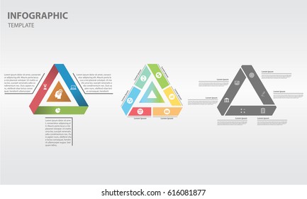 Infographic design triangle template