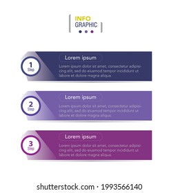 Infographic design vector with 3 steps or processes, can be used for workflow layout, report and promotions. 