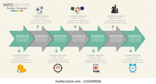 Infographic design vector Business concept steps or processes can be used for workflow layout, diagram, annual report, web design