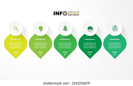 infographic design vector business concept with 5 options,steps or processes.