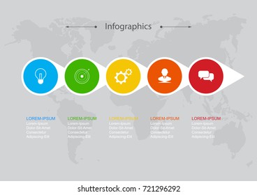 Infographic design vector Business concept steps or processes can be used for workflow layout, diagram, annual report, web design